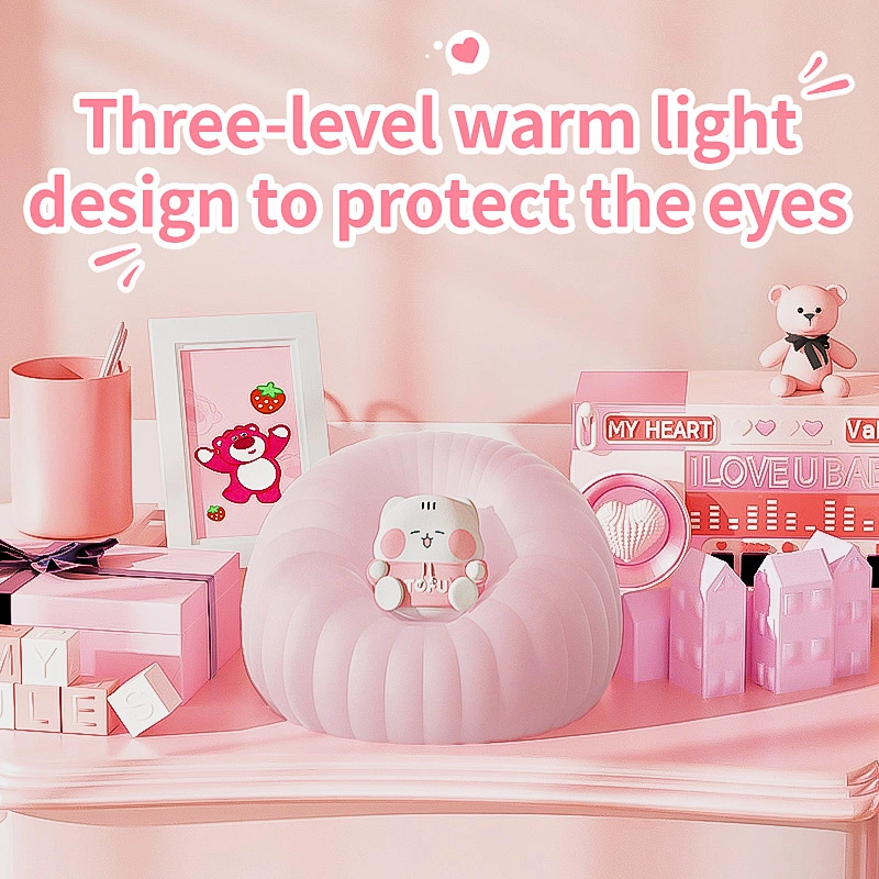 ICARER Family Rechargeable Led Soft Touch Silicone Night Light for Kids Bunny Lamp Light up Silicone Animal Night Light for Room