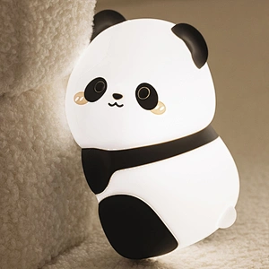 Cute Panda Night Light for a Touch of Fun and Serenity for Kids Bedroom Use Silicone Rechargeable Touch Lamp