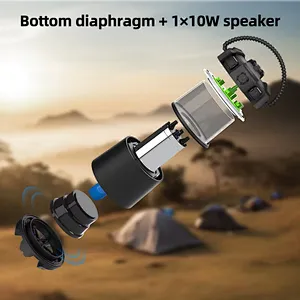 ICARER FAMILY Multifunctional Portable Wireless Speaker Outdoor Camping Rechargeable Night Light Lamp