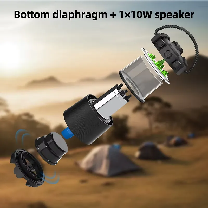 ICARER FAMILY Multifunctional Portable Wireless Speaker Outdoor Camping Rechargeable Night Light Lamp