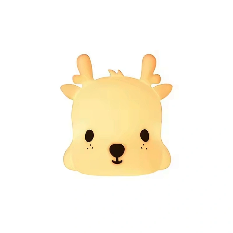 Deer Shape Colorful RGB Rechargeable Small Lamps and Lights Custom Mini Animal Bedroom Touch Lamp Children Night Light for Decor