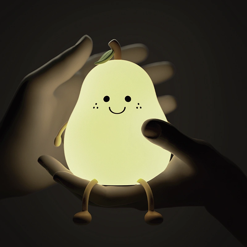 Cute Pear Modern Design Kids Mini Led Nightlight Cute Table Lamps Led Lights Cute Baby Night Light for Home Decor