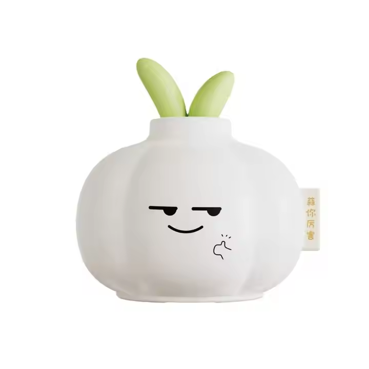 Cute Garlic You Awesome Silicone Lamp USB Rechargeable Night Light for Home Decor Touch Light