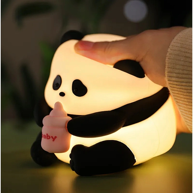 Floral Panda LED Night Light for Cozy and Fun Atmosphere Beside Lamp Touch Light