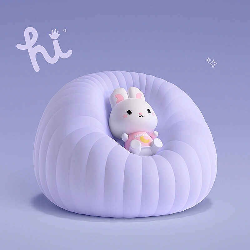 ICARER Family Cute Lamp For Kids Silicone Night Light For Bedroom Beside Lights Gift For Baby