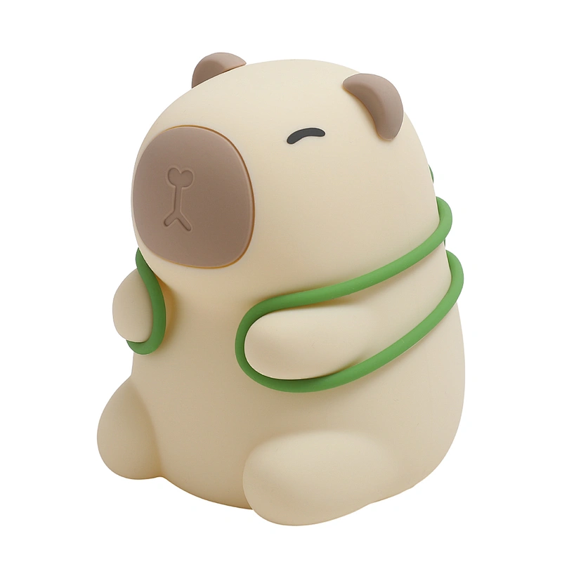 Cross-border Capibala Night Light Capybara Decoration Silicone Pat Light LED Bedside Birthday Gift Night Light