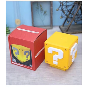 Wholesale Super M Question Mark Block Yellow LED Lamp Light Small Square Night Table Lamp USB Charging Bedroom Lamp Voice