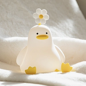 Cute Duck Night Light Bedroom Baby Nursing Eye protection Mobile Phone Stand Cartoon Cute Duck Silicone Light Birthday Gift