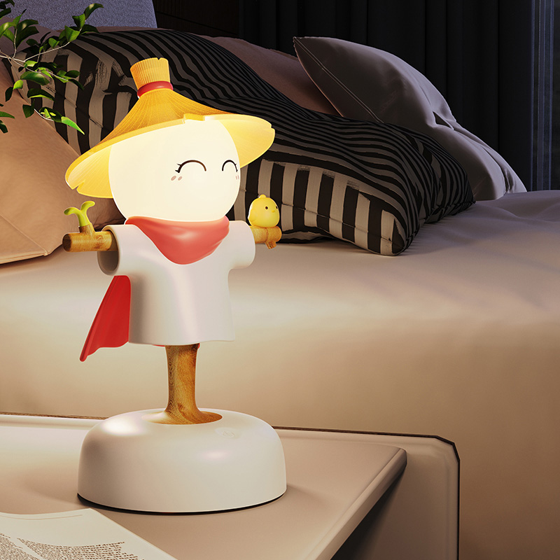 ICARER FAMILY Cute Animal Scarecrow Gift Table Lamp Night Custom Rechargeable Night Light Table Lamp