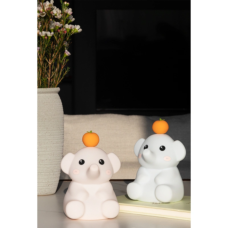 Cute Elephant Tap Control Unique Room Decor Lights Animal Led Rechargeable Table Lamp Kids Night Light for Bedroom