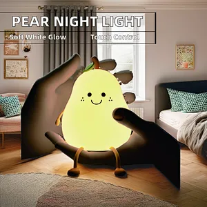 Cute Rechargeable LED Silicone Night Light Rabbit Shape USB Bedroom Light for Kids Touch Control Mini Night Lights for Home Use