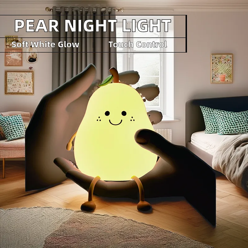 Cute Rechargeable LED Silicone Night Light Rabbit Shape USB Bedroom Light for Kids Touch Control Mini Night Lights for Home Use