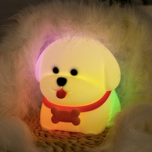 Dog Illusion LED Night Light Cute Animal Dog Design Rechargeable Led Touch Light for Kids Bedroom Decor