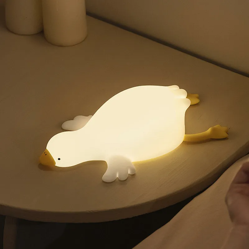 Wholesale Table Lamps Home USB Lamp Lights Nursery Bed Room Lighting Duck Goose Animal Night Light for Kids