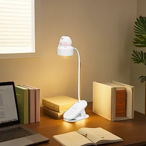 ICARER FAMILY Cute Night Light Clip Reading Study Light Desk Lamp USB Rechargeable Night Light for Kids Room