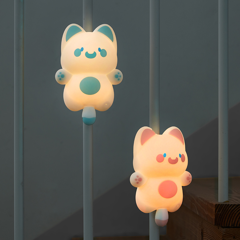 Kawaii Cat Silicon Children's Baby Touch USB Bedside Animal Lamp Portable Cute Gift Night Light for Kids