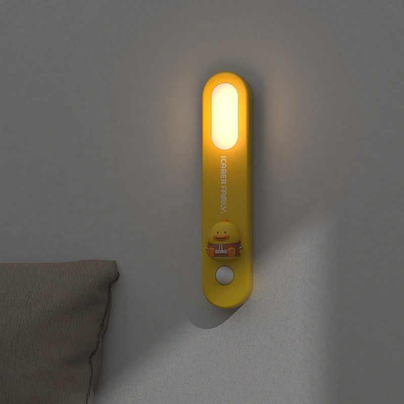 ICARER FAMILY Smart Night Light Induction Sensor Wall Mounted Night Light Bedside Rechargeable Night Light for Kids Room