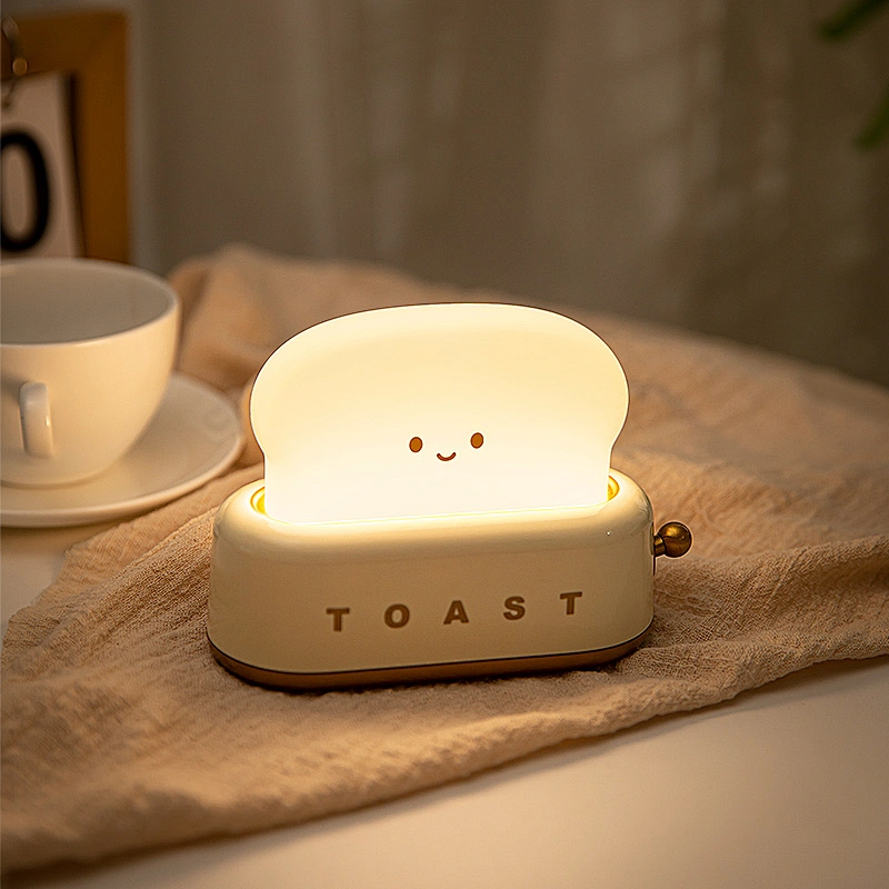 ICARER FAMILY Toaster Table Night Lights Bread Maker Bedroom Decorative Led Night Light Gift Night Light Table Lamp