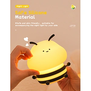 ICARER FAMILY Animals Night Light Colorful Bee Shape Night Lamp for Kids Sleep Night Light