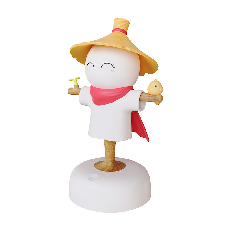 ICARER FAMILY Cute Scarecrow Shape USB Charging LED Night Light Large Size ABS Atmosphere Light for Bedroom Colorful Emission
