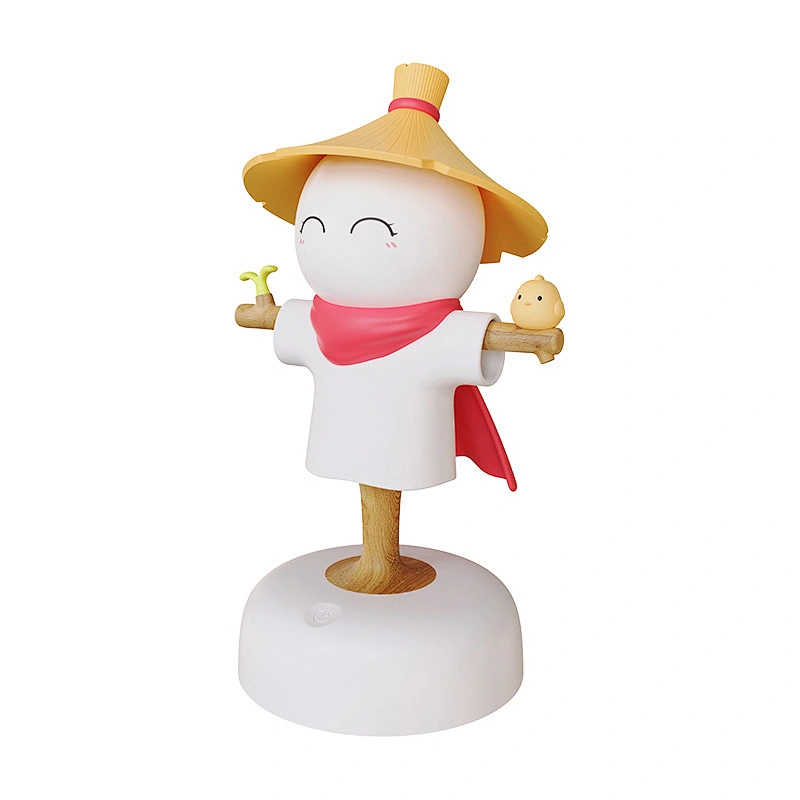 ICARER FAMILY Cute Scarecrow Shape USB Charging LED Night Light Large Size ABS Atmosphere Light for Bedroom Colorful Emission