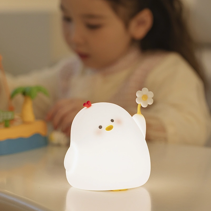 Toys Gift Cute Chicken Silicone Atmosphere Small Night Light for Kids Led Infrared Heating Lamp Light for Living Room Baby Kids