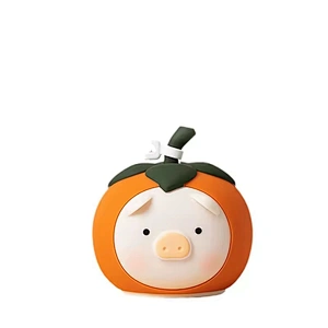 Creative Pig Persimmon Patting Light  Soft Silicone LED Mood Lamp  USB Rechargeable