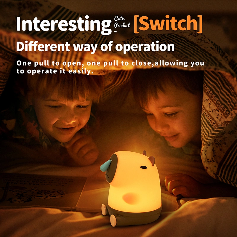 Capybara Night Light Snottybara Silicone Touch Lights Decor Portable Rechargeable Cute Animal Night Lamp for Kids