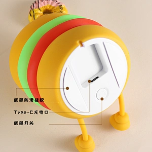 USB Charging Burger Silicone Night Light for Cozy Ambiance Children Night Light