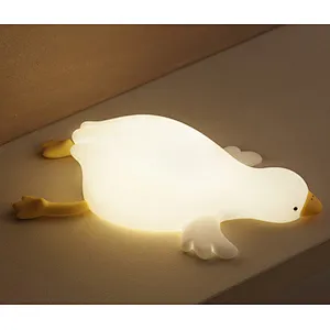 Kids Gift Cute Anime Goose Mood Light Led Plug Lamp Sensor Induction Child Night Light Kids Desk Lamp for Decoration Home
