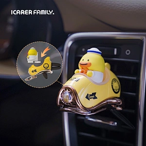 ICARER FAMILY Spaceship Design Cute Car Fragrance Diffuser Car Freshener Vent Clip