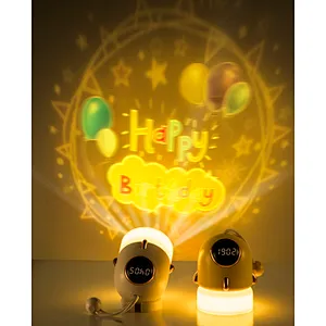 Cute Kids Gift Outdoor Cordless Led Table Lamp USB Rechargeable Smart Projector Night Light Lamp for Bedroom Home Decor