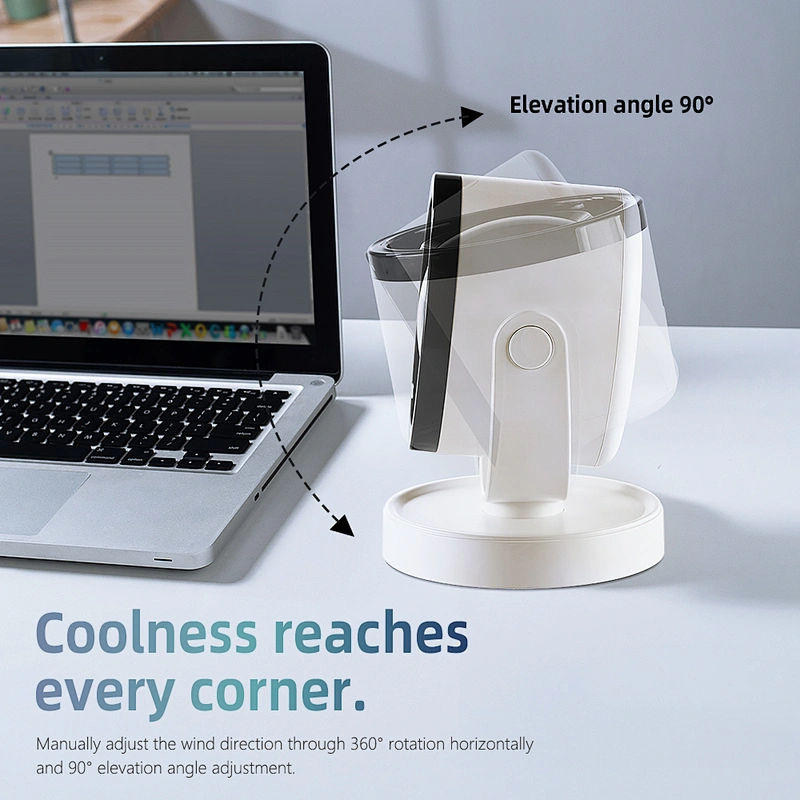 2024 Mini Cooling USB Rechargeable Desk Wall Fan Dual Purpose Plastic Box Handheld Fans Table Fan for Home Use