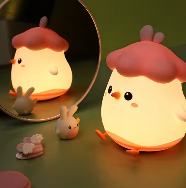 Cute Kids Toys Voice Control Silicone Bedside Table Lamp Home Decor Led Light for Room Animal Night Light for Kids Baby Children