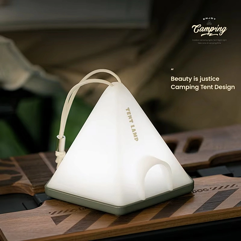 Tent Shape Camping Personalized Battery Powered Light Table Lamp Bed Room Unique Creative Night Light for Children
