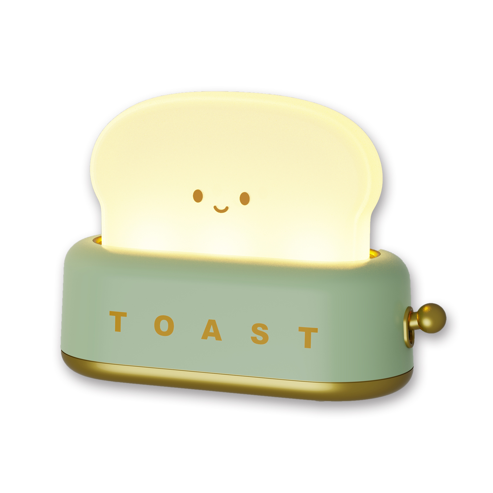 LED Night Light Toaster Modern Design Timer Adjustable Brightness USB Rechargeable Source Best Gift Women Boys Small Bedroom