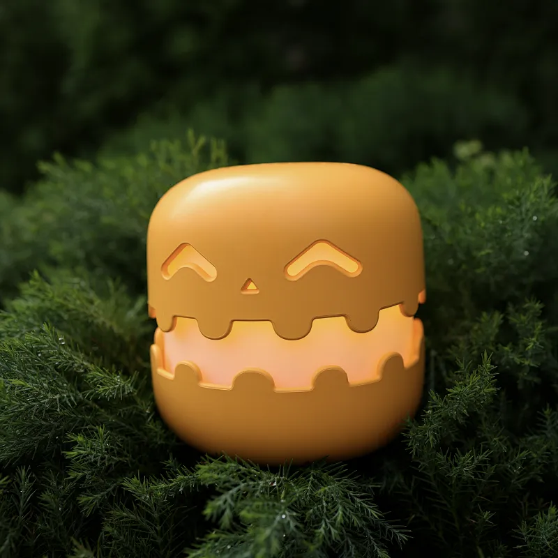 Hight Quality Cute Home Decoration Cordless Rechargeable Dimmable ABS Plastic Bedside Night Light Halloween Pumpkin Lamp