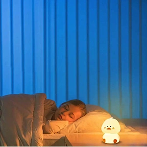 Cute Duck LED Night Light with Soft Restful Glow for Kids Room and Bedtime