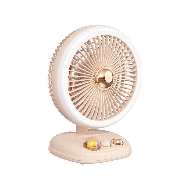 ICARER FAMILY Desk Fan 4000mAh Type C Charging with LED Light for Kids for Home Office Hotel Use