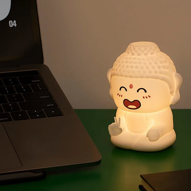 Soft Glow Zen Youth LED Lamp  USB Rechargeable Night Light for Peaceful Atmosphere