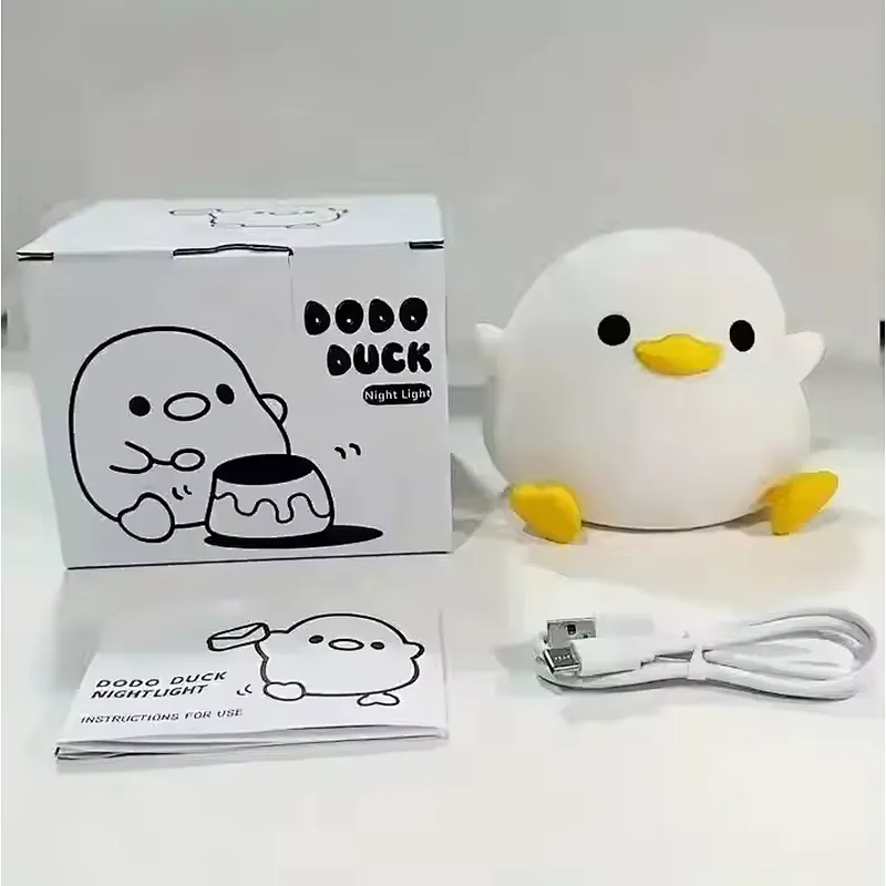 Cute Animal Duck Led Room Lights Touch Novel Rechargeable Table Lamp Baby Touch Light for Bedroom Animal Night Light for Kids