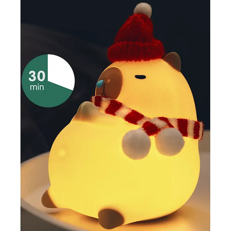 Small Bear USB Led Night Light Cartoon Tap Touch USB Animal Portable Smart Children Lamp for Living Room