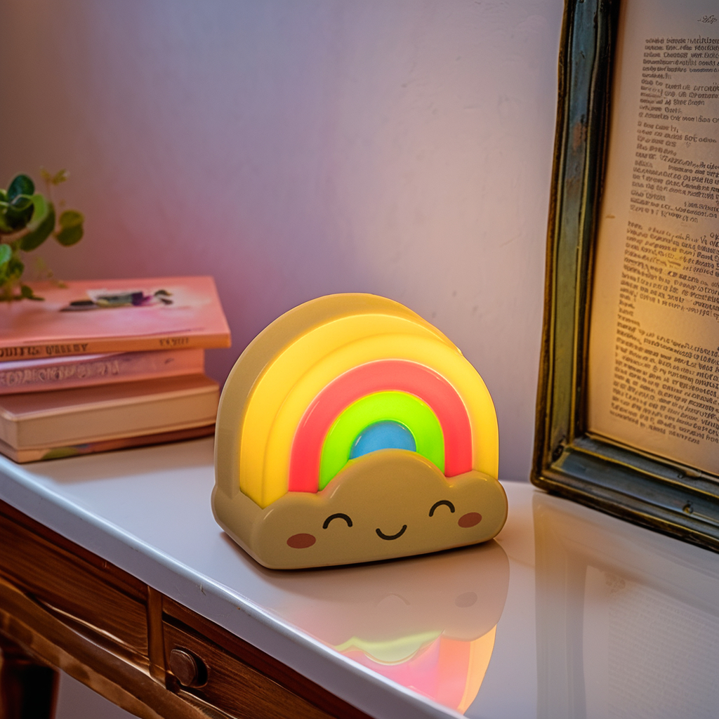 ICARER FAMILY Mini LED Night Light Modern ABS Table Lamps in Duck Shape Rechargeable Via USB Battery Switch Power Generation
