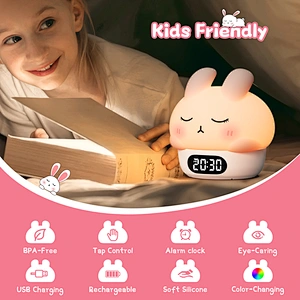 ICARER FAMILY Animal Night Light for Kids Rabbit Bunny Led Children Night Light