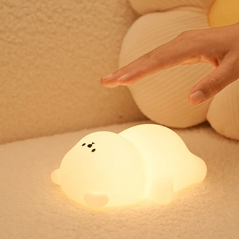 Cute Animal Soft Silicone Little Kids Touch Light Cartoon Lamp Rechargeable Light Led Night Lamp for Bedroom