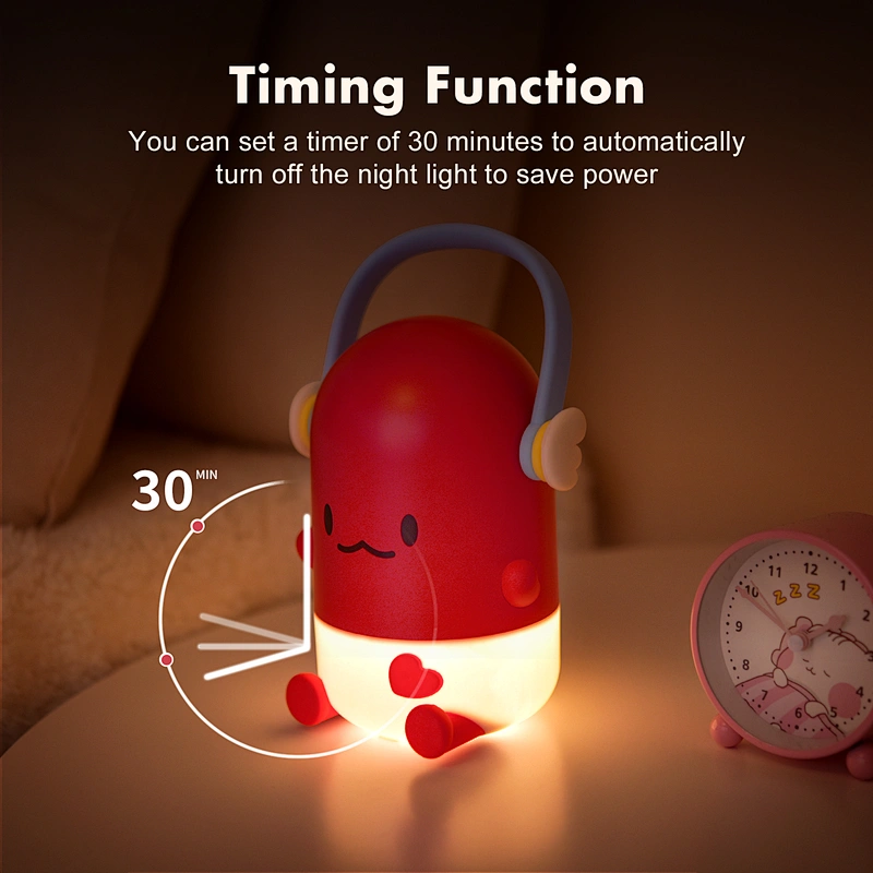 ICARER FAMILY Rechargeable LED Night Light Cute Modern Mini ABS Animals Lamp for Kids Touch-controlled Duck Shape for Bedroom