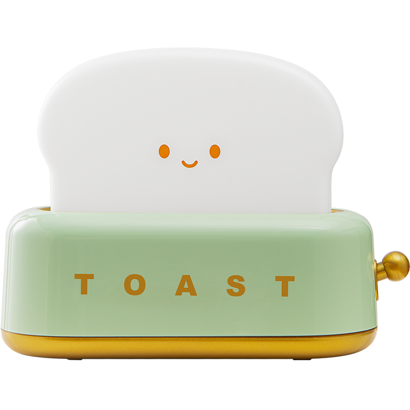 Cute Kawaii Bread Toast Lamp for Kids' Nursery Modern LED Night Light with Auto Shutoff Birthday Gift Teen Girls Bedroom Decor