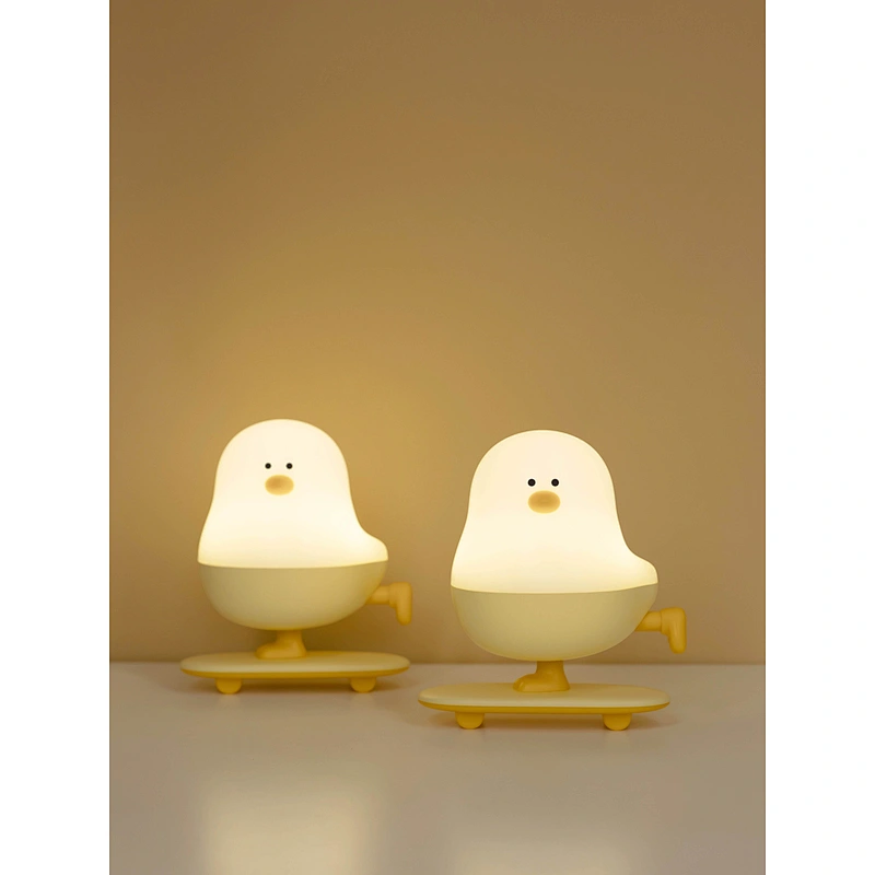 Small Slippery Chicken Night Light Silicone Table Lamp Smart Silicone Night for Kids Bed Room Use
