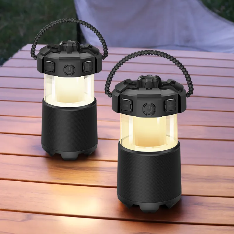 ICARER FAMILY Musical Night Lamp for Children Camping Speaker Lamp Light Night Club Table Lamp