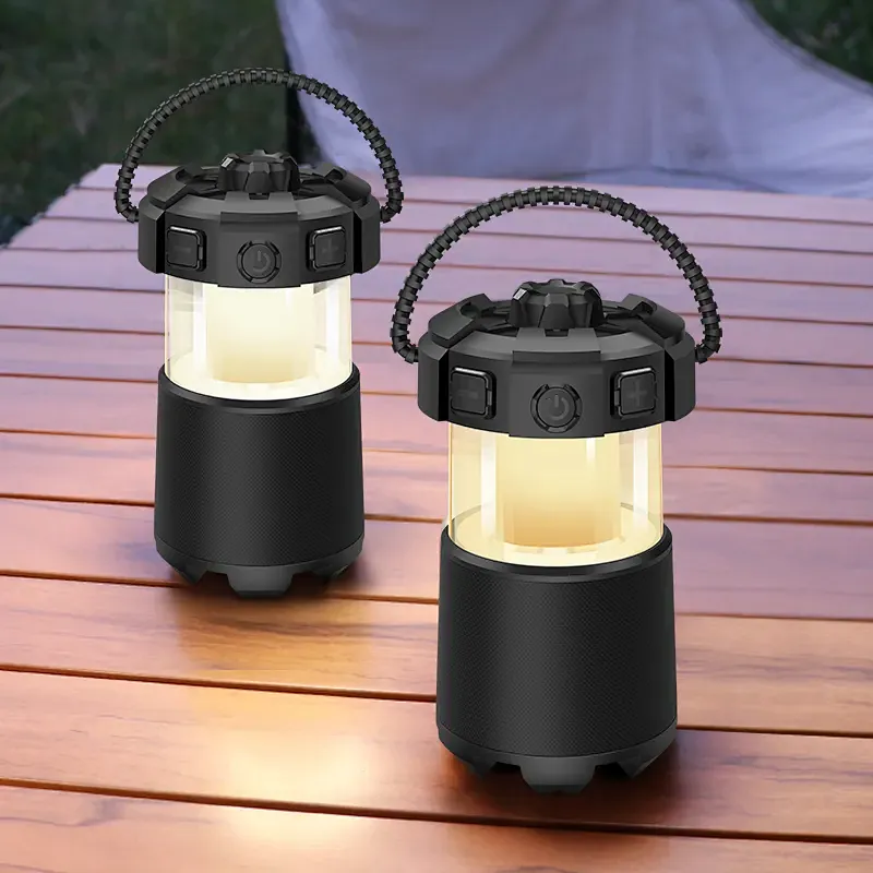 ICARER FAMILY Musical Night Lamp for Children Camping Speaker Lamp Light Night Club Table Lamp